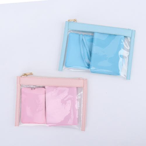 Keymay New Design RTS 10 Colors Summer Portable Waterproof Tpu Make up Bag Cosmetic Pencil Pouch Clear Clutch for Girls