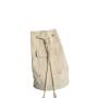 Korean Women's New Fashion Simple One-Shoulder Slanting Cross Bag Drawstring Pleated Large Capacity Canvas Bucket Shoulder Bag