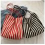 ZR725 Environmentally Friendly Shopping Bag Stripe Fashion Ladies Casual Shoulder Bags Cute Graffiti Simple Versatile Tote bag