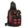 Luya Unisex Single Shoulder Fishing Backpack Outdoor Multi-Functional Chest Bag with Zipper Closure for Fishing Gear and Rods