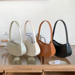 2024 New Arrivals Versatile PU Leather Half Moon Bag Trend Product Girl's Underarm Handbag Fashion Hand Shoulder Bag for Ladies