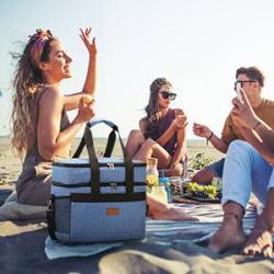 2022 new Realer 31L foldable large cooler bag with bottle opener ice pack waterproof lunch bag picnic camping trip cooler bags
