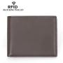 Popular Wholesale Classic Brown Genuine Leather Mans Wallets Microfiber Leather RFID Blocking Slim Minimalist Wallet for Men
