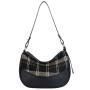 2024 Vegan Leather Women Shoulder Bag Fashion Ladies Sling Bags Crossbody Bag With Top Canvas Design
