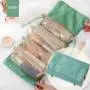 wholesale custom label cheap travel small nylon portable foldable mesh brush holder and makeup zipper cosmetic bags