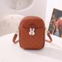 2024 Bag Women's Embroidered Mobile Phone Shoulder Bag Fresh Sweet Cross-Border Fashion Accessory Single Portable Strap