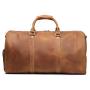 2024 Custom Crazy Horse Genuine Leather Travel Bags For Vintage Men Duffel