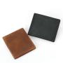 Crazy Horse Classic Brown Genuine Leather Mens Wallets Custom Your Logo RFID Blocking Slim Minimalist Wallet for Men Wholesale
