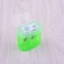 Double Hole Plastic with Cover Garbage Can Type New Ps Material Pencil Sharpener Children's Stationery Stock
