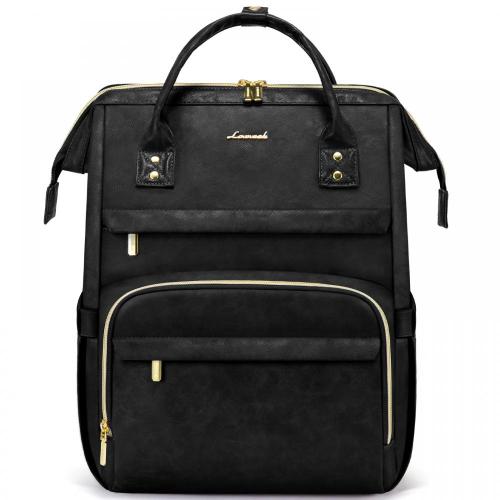 LOVEVOOK 17in luxury design backpack custom logo women's waterproof casual laptop backpacks school new PU vegan leather backpack