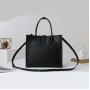 2024 Custom Logo Quilted Embroidery PU Leather Tote Bag Handbag For Women Luxury