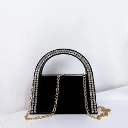 Crystal Crossbody Chain Evening Purse Top Handle Bags Glitter Rhinestone Handbag Party Club Clutch Purse for Women sac main femm sac