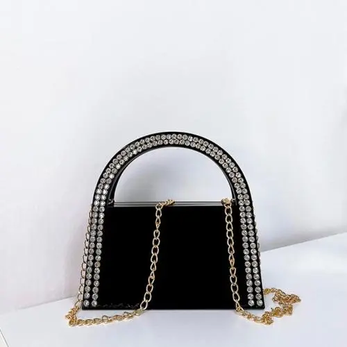 Crystal Crossbody Chain Evening Purse Top Handle Bags Glitter Rhinestone Handbag Party Club Clutch Purse for Women sac main femm sac
