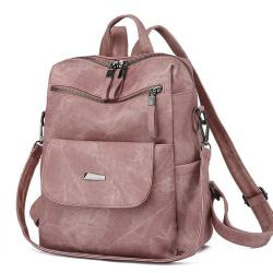 ZR723 New Women Bag Backpack Fashion Good Girl PU Leather Waterproof Schoolbag Female Flip Cover Versatile Travel Crossbody Bag
