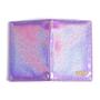 CUIKCA Optical Maser Leather Embroidered Logo Women Leather Passport Cover