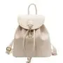 ZR603 New Women Bag Backpack Fashion Girl White Pleasure PU Leather Waterproof Schoolbag Female Flip Cover Versatile Travel Bag