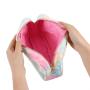 Keymay RTS Christmas Gift Personalized Chenille Letter Patches Winter Velvet Pouch Velvet Cosmetic Bag Terry Cloth Makeup Bag