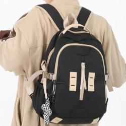 ZR827 New Schoolbag Backpack Fashion High Capacity Unisex Computer Laptop Bag Nylon High School Students Letter Backpack Trend