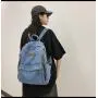 ZW229 Hot Sale Men Women Denim Lightweight Backpack Casual Outdoor Travel Student Shoulder Bag Wholesale Portable Backpack