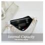 HR255 Women's Minimalist Temperament Gentle Soft Bag Nylon Pleated Underarm Bag Women's New Shoulder Crossbody Small Square Bag