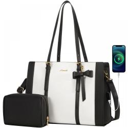 Trendy Stylish 2pc/set ladies handbag with Clutch Purse PU leather office shoulder tote bags large women briefcase laptop bags