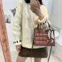 ZR263 Retro Texture Women's Bag Autumn New Fashion Crossbody Simple Fashionable Silk Scarf Handheld Shoulder Bag