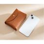 ZX021 Genuine Leather Men And Women Zipper Wallets Credit Card Key Coin Purse Mini Wallet Business Pouch Storage Pocket