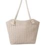2024 New summer style women's straw bag thick string large capacity tote bag simple seaside beach handbag for women