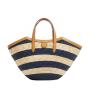 Summer Large Straw Rafia Women Tote Bags Summer Vacation Beach Bags Woven With Vegan Leather Custom Logo Fashion Womens Handbags