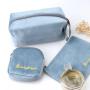 Custom Logo Printing Velvet Zipper Makeup Case Luxury Travel Cosmetic Brush Packing Portable Makeup Storage Bag