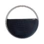2024  New Diamond Circular Round Handle Rhinestone Dinner Clutch Half Moon Handbag evening bags women handbags ladies for women