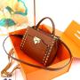 new arrive fashion designer handbags for women quality rivet ladies hand bag trendy online shopping handbags supplier 25 cm