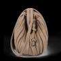 2024 new soft PU handbag dumpling shape design cloud pleated removable shoulder strap women's bag