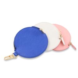 mini round coin wallet small customized vegan leather coin purse for ladies promotional