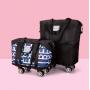 Customized Logo Unisex Gym Bag Sport mens weekend PU leather luggage Canvas travel large capacity custom duffel travel bag