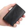 OEM041 Leather Men Aluminum Wallet Back Pocket ID Card holder RFID Blocking Mini Wallet Automatic Credit Card Coin Purse