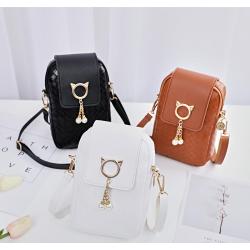 2024 Phone Bags for Women Pearl Tassel Cover Type Female Handbag Single Shoulder Bag Crossbody Bag High Quality PU Polyester