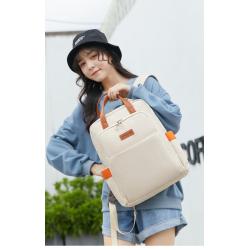 Wholesale Women's Fashionable Laptop Backpack Waterproof with USB Soft Oxford Zipper Unisex Business Bag Custom Logo