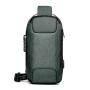 XL049 Anti-theft Daily Used Waterproof Crossbody Bag with USB Oxford Men's Chest Bag Large Capacity Sports Shoulder Bag