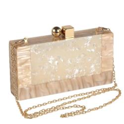 2024 Custom New Arrival Acrylic Marble Evening Bag For Women Luxury Clutch Bags