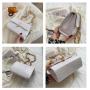 Hand Bag Woman's Shoulder Bag with Chain Designer/luxury Low MOQ 2024 New Fashion Gradient Crocodile PU Leather Single OEM ODM