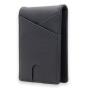 rfid blocking genuine leather carbon fiber wallet with strap men's thin bifold wallet with metal money clip
