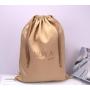 Wholesale Drawstring Gift Thick Satin Silk Hair Extension Packaging Dust Bag With Custom Logo Luxury Dust Satin Pouch