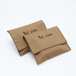 Customized Brown Cotton Twill Envelope Wallet Gift Packaging Bags Small Envelope Cotton Jewelry Pouch