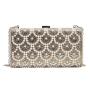 HR517 Clutch Bags for Women Luxury Wedding Vintage PU Simple Chain One Shoulder Fashion Rhinestone Bag Shiny Style Square Bag