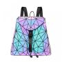 LOVEVOOK Custom Holographic Reflective Bag Wallet Clutch Set Geometric Luminous Purses and Handbags geometric women Backpacks
