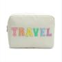 RTS Stock 18 Colors Nylon Large Capacity Personalized Glitter Patches Custom Women Lady Girls Makeup Bag Travel Cosmetic Bagsmak