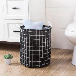 SN038 Fashion Waterproof Portable Foldable Collapsible Laundry Hamper Dirty Clothes Storage Cotton Laundry Basket