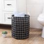 SN038 Fashion Waterproof Portable Foldable Collapsible Laundry Hamper Dirty Clothes Storage Cotton Laundry Basket