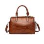 2024 Custom Crocodile Boston Bags Handbags For Fashion Women With Rivets Scarf Design